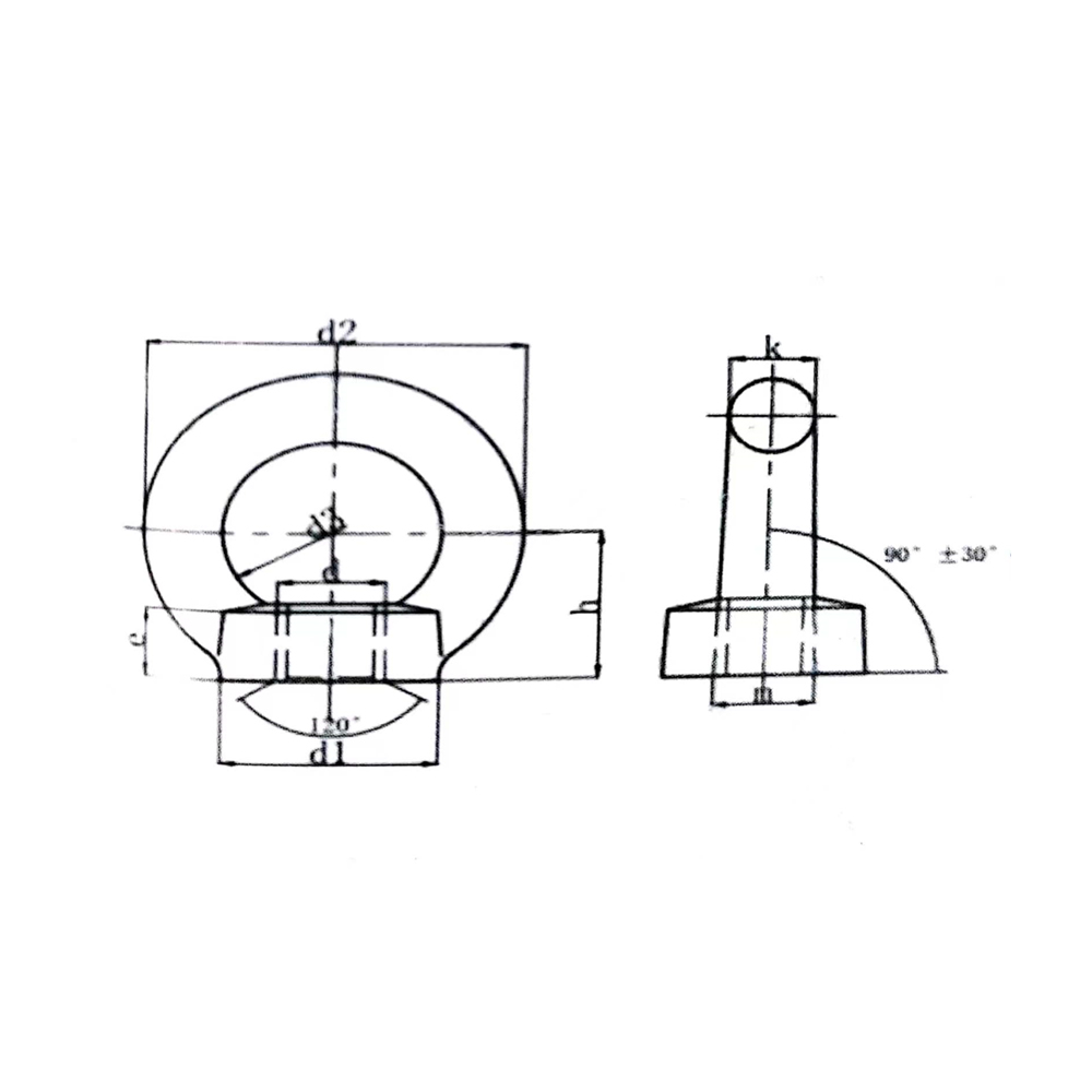 Écrou à oeil de levage TP DIN582