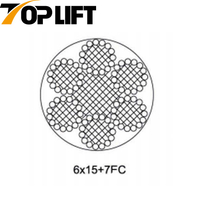 Câble métallique en acier galvanisé/non galvanisé 6X15+7FC