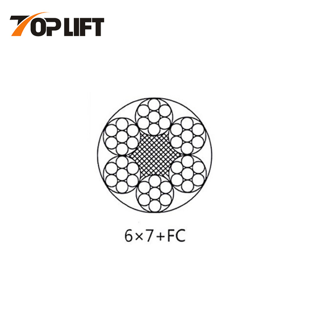 6X7+FC 6X7+IWS 6X9W+FC 6X9W+IWR Câble métallique en acier galvanisé/non galvanisé